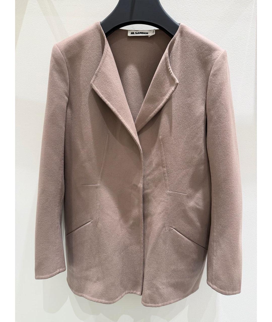 JIL SANDER Бежевый кашемировый жакет/пиджак, фото 3