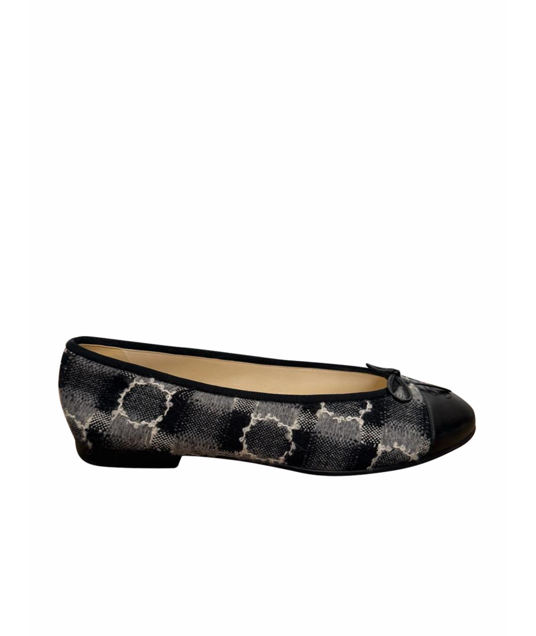 CHANEL Черные кожаные балетки, фото 1