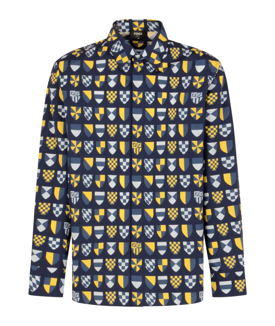 FENDI Мульти хлопковая классическая рубашка, фото 1