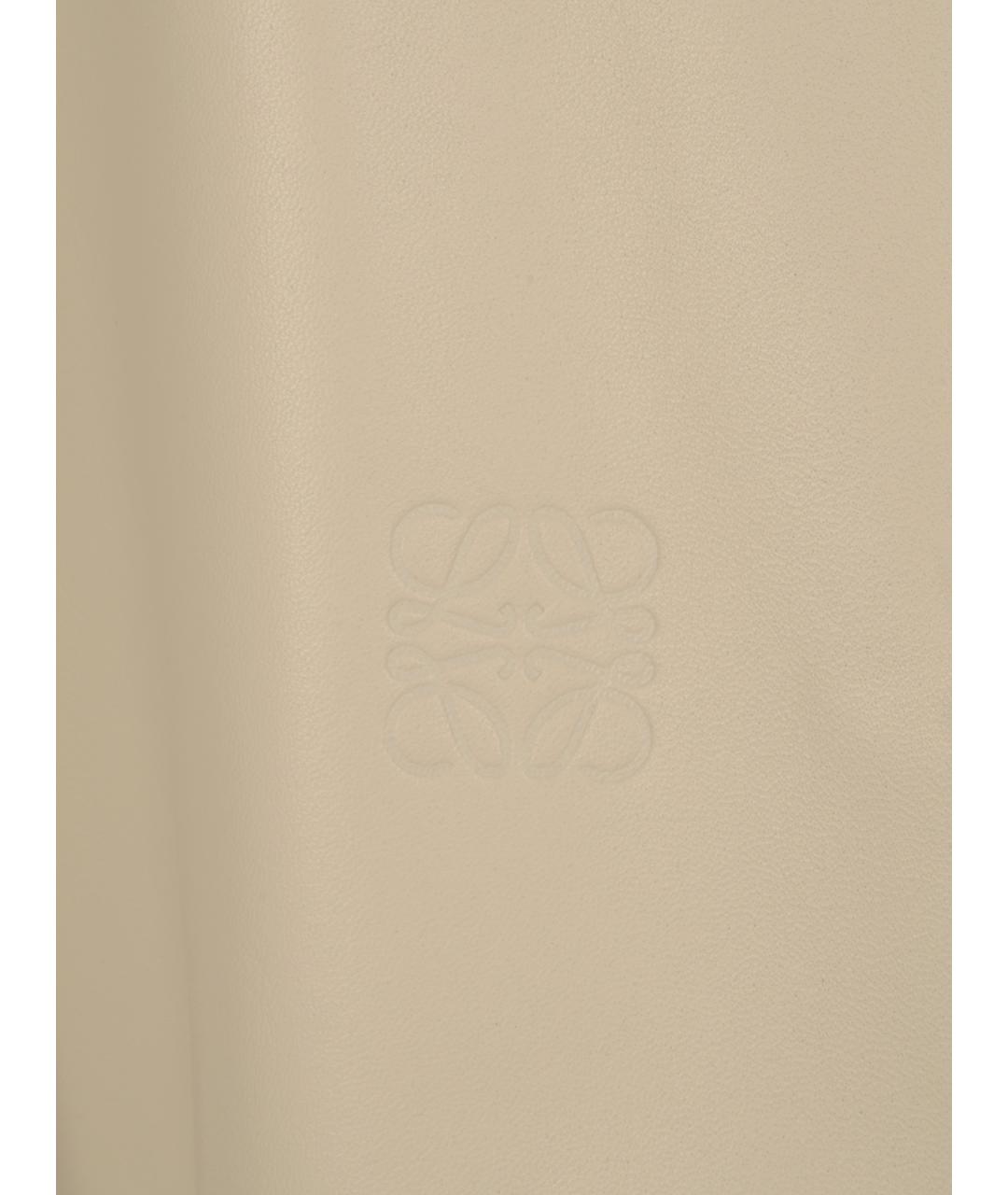 LOEWE Бежевая кожаная рубашка, фото 3