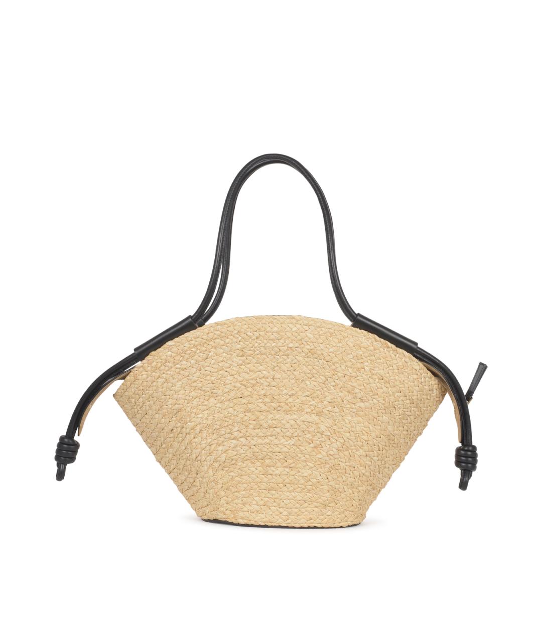 LOEWE Бежевая кожаная сумка тоут, фото 3