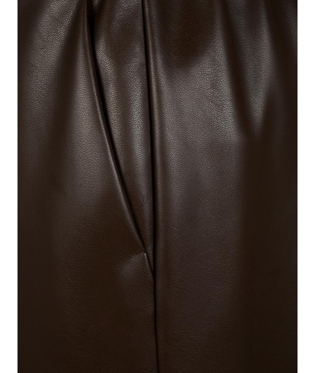 'S MAX MARA Коричневые полиэстеровые прямые брюки, фото 3