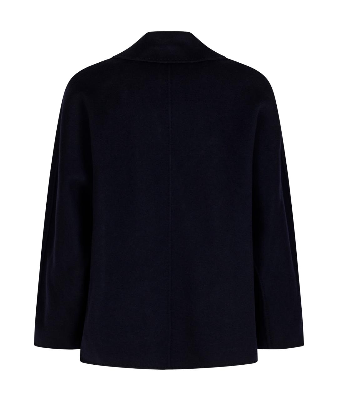 'S MAX MARA Темно-синее шерстяное пальто, фото 4