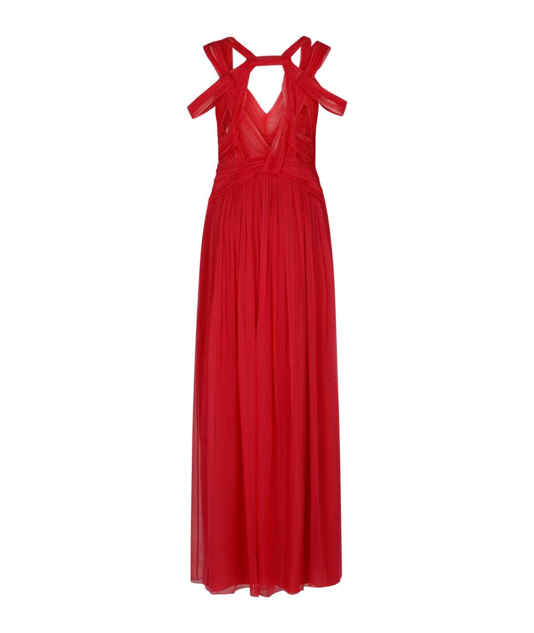 ALBERTA FERRETTI Фуксия шелковое вечернее платье, фото 2