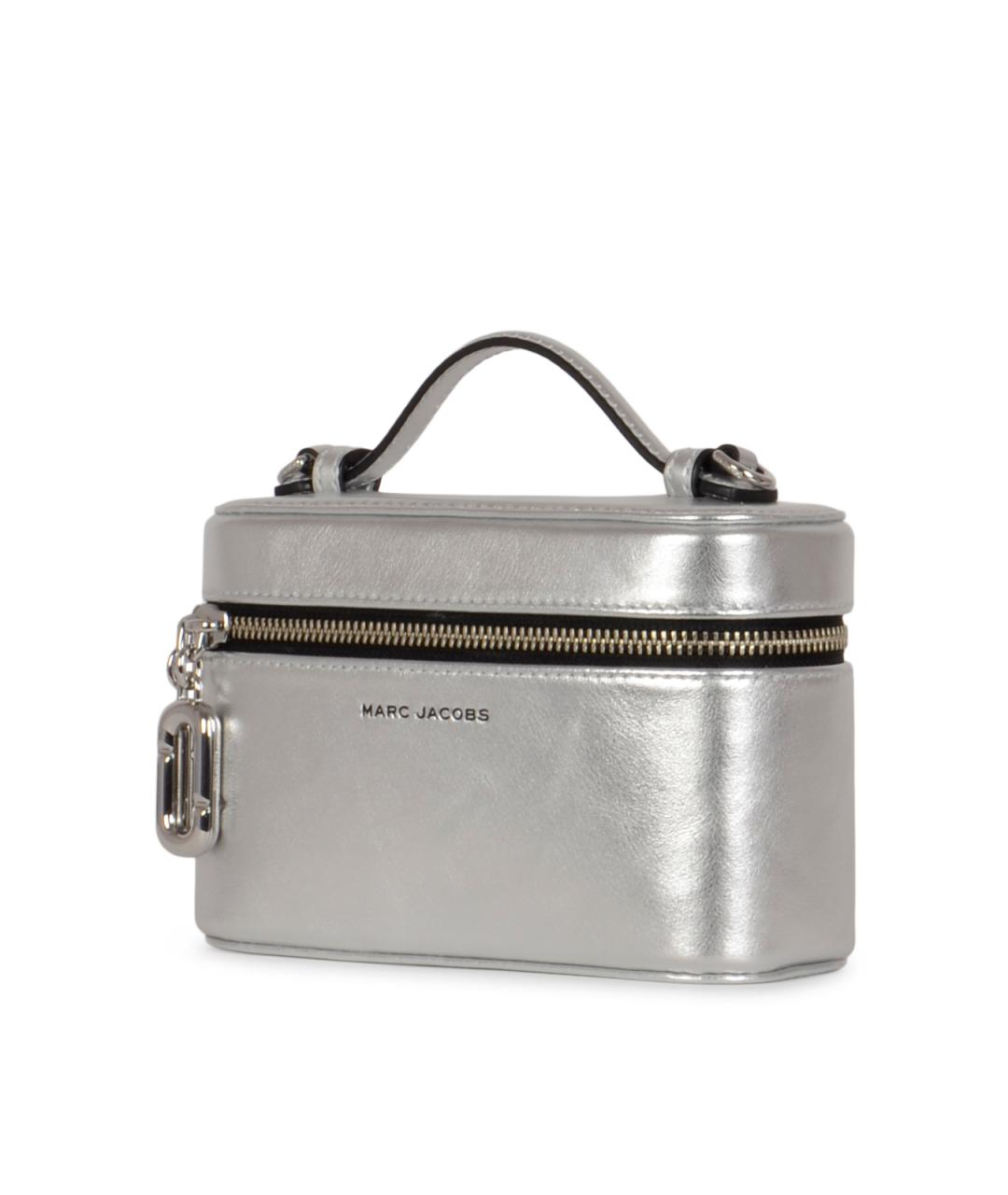 MARC JACOBS Серебряная кожаная сумка с короткими ручками, фото 1