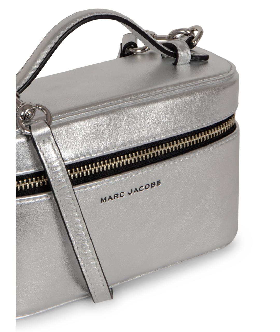 MARC JACOBS Серебряная кожаная сумка с короткими ручками, фото 4