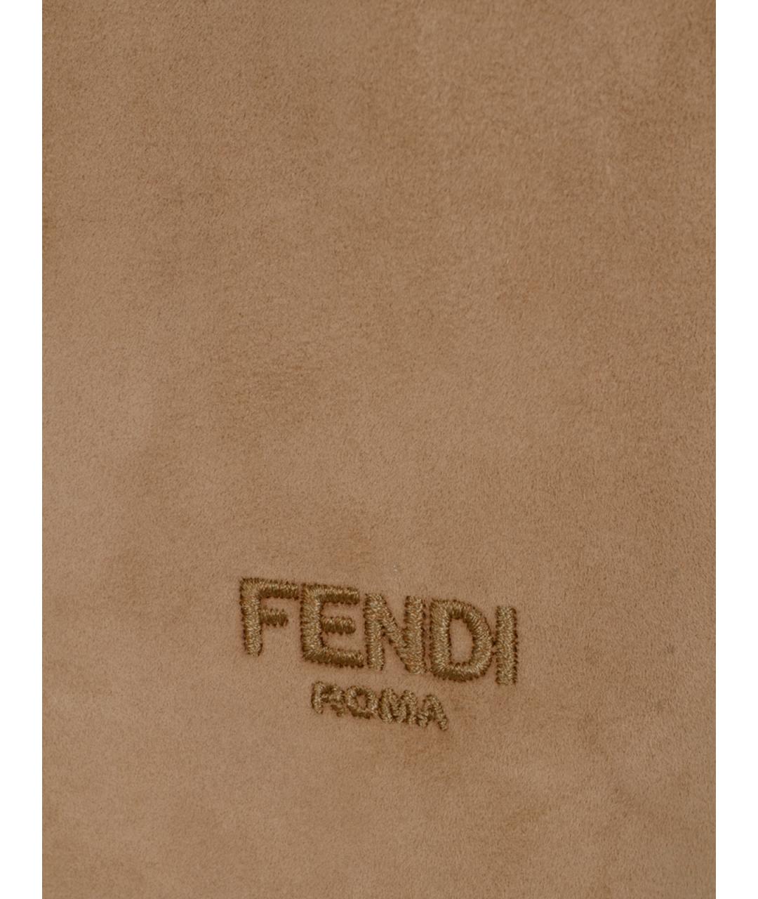 FENDI Коричневое замшевое пальто, фото 6