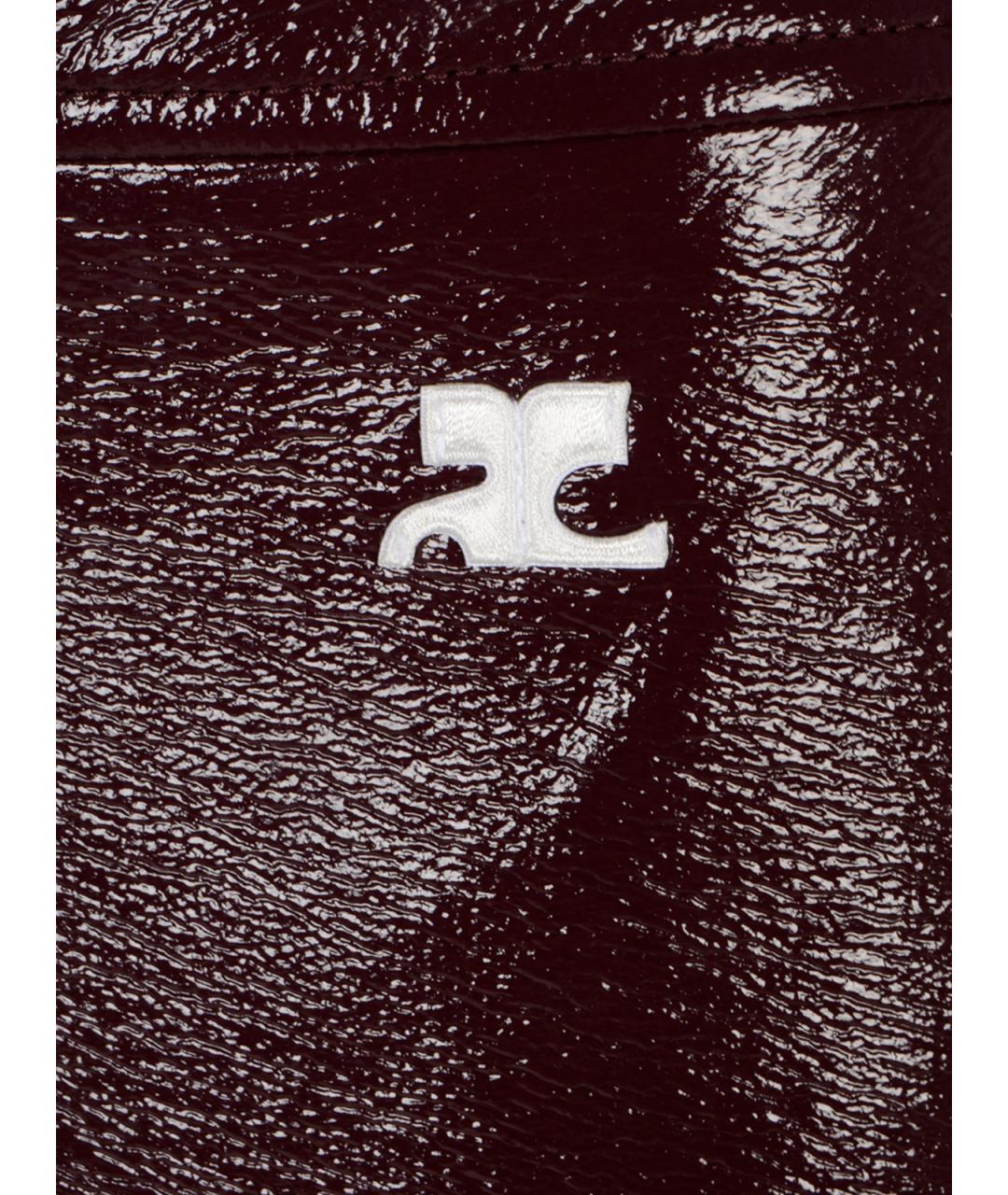 COURREGES Бордовая юбка мини, фото 6