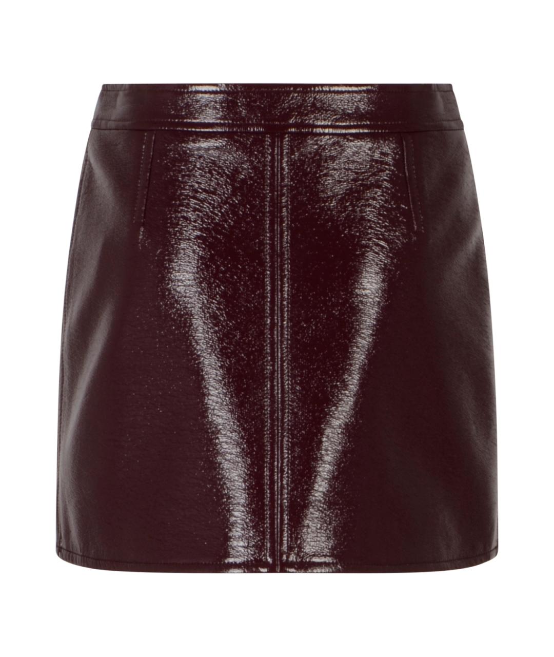 COURREGES Бордовая юбка мини, фото 4