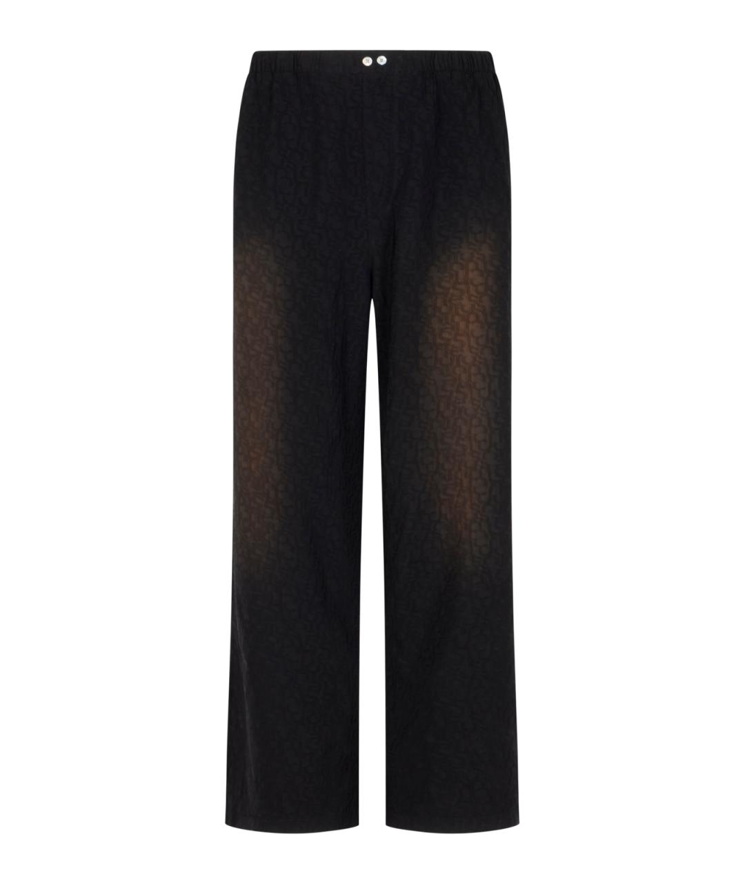 ACNE STUDIOS Черные вискозные повседневные брюки, фото 1