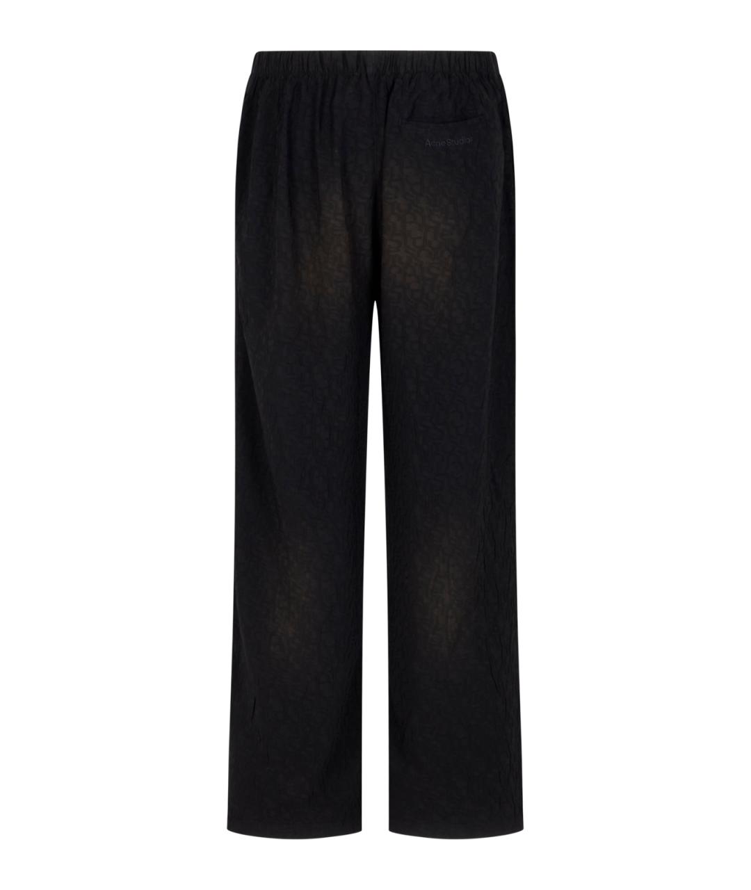 ACNE STUDIOS Черные вискозные повседневные брюки, фото 2