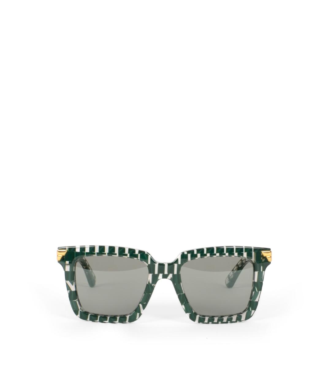BOTTEGA VENETA Зеленые пластиковые солнцезащитные очки, фото 1