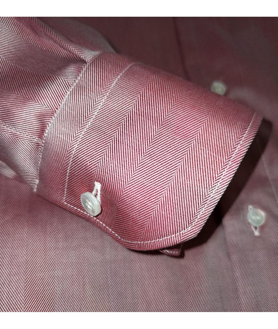 BRIONI Коралловая хлопковая классическая рубашка, фото 6