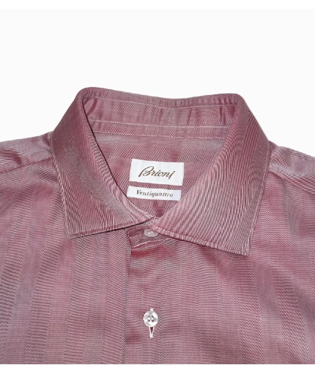 BRIONI Коралловая хлопковая классическая рубашка, фото 3