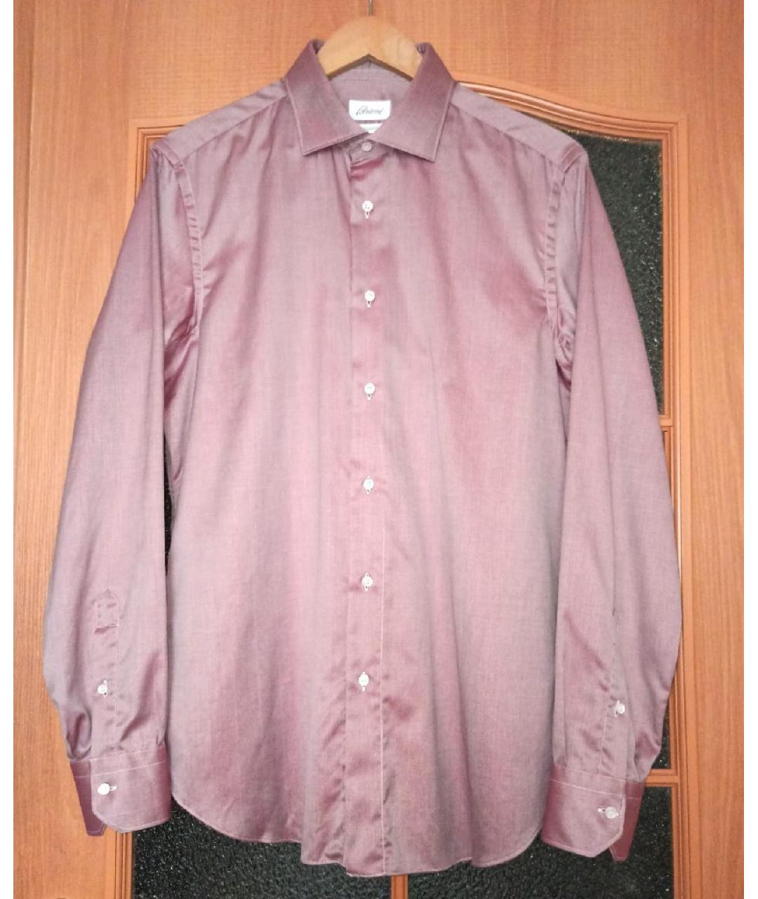 BRIONI Коралловая хлопковая классическая рубашка, фото 10