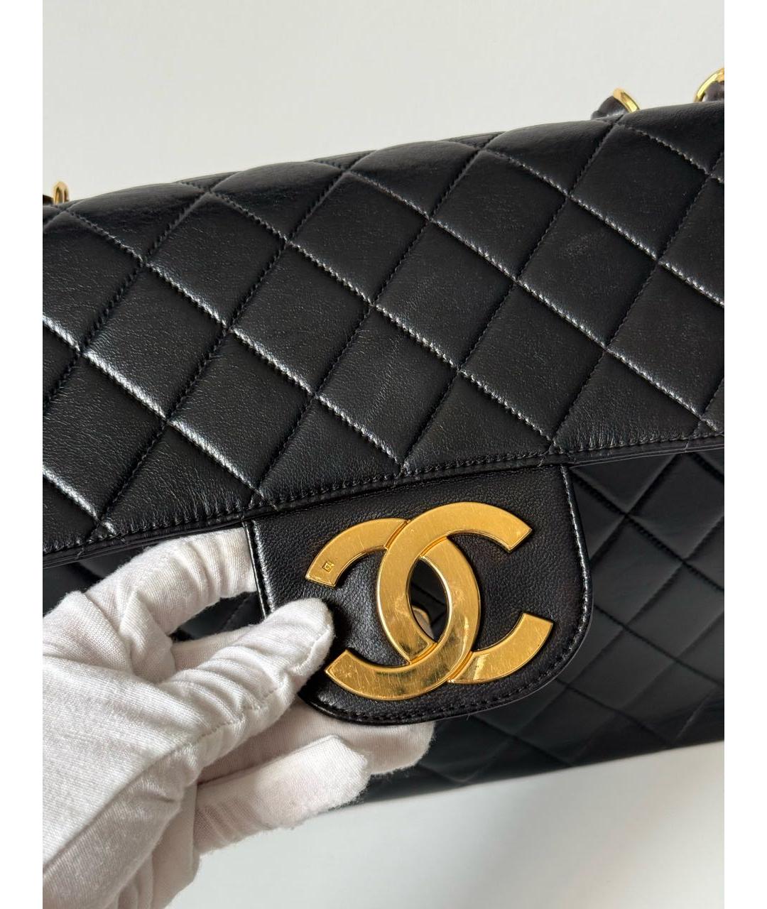 CHANEL Черная кожаная сумка через плечо, фото 8