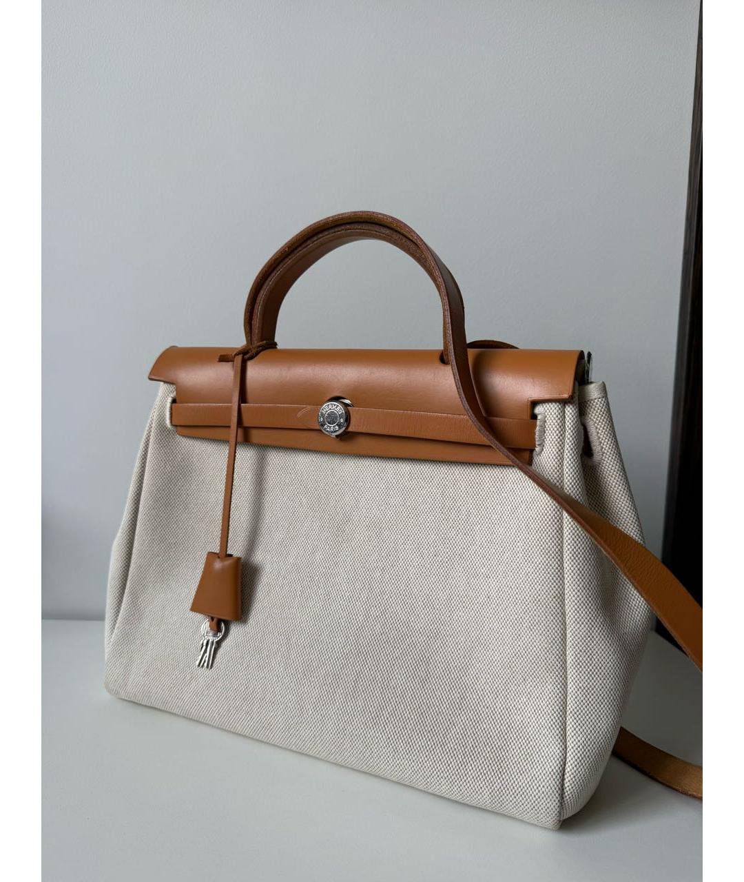 HERMES Коричневая кожаная сумка через плечо, фото 4