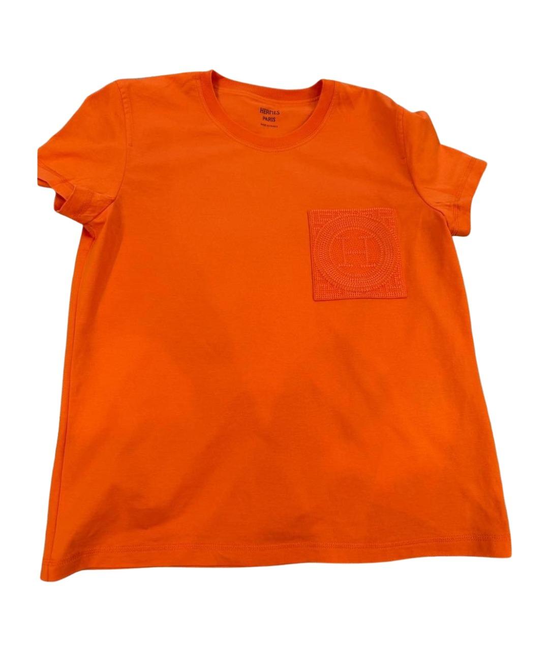 HERMES Оранжевая футболка, фото 1