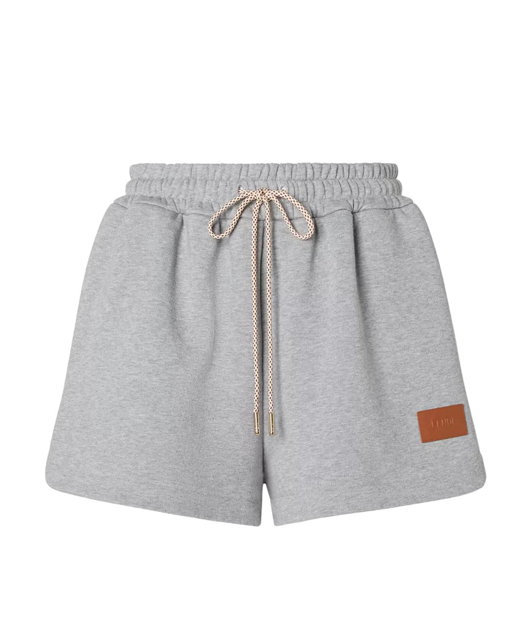 FENDI Серые хлопковые шорты, фото 1