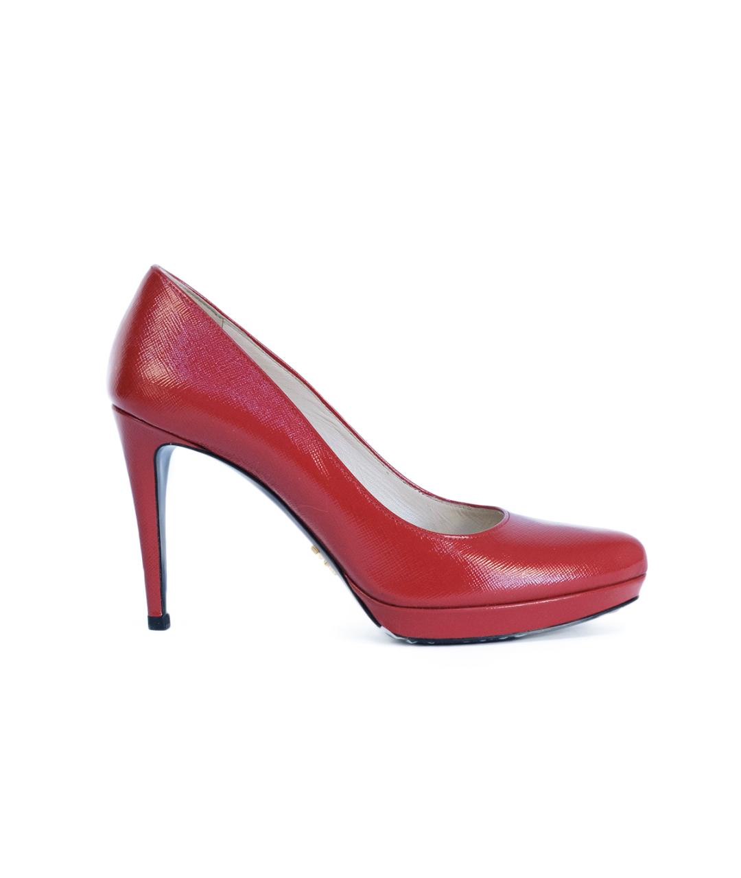 PRADA Красные кожаные туфли, фото 8