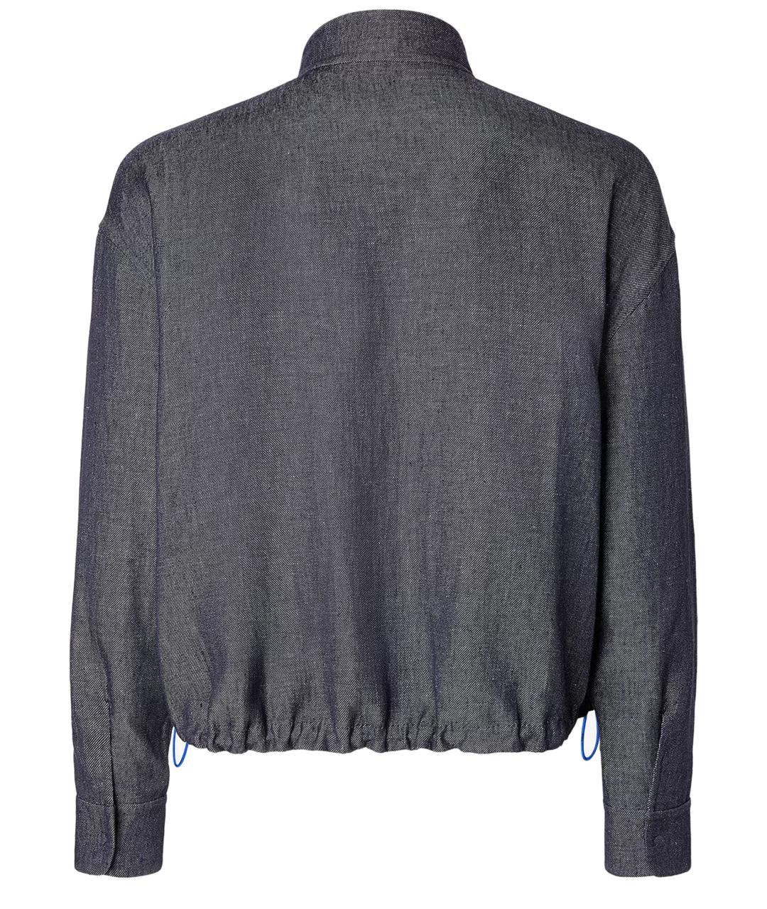 FENDI Синяя льняная куртка, фото 3