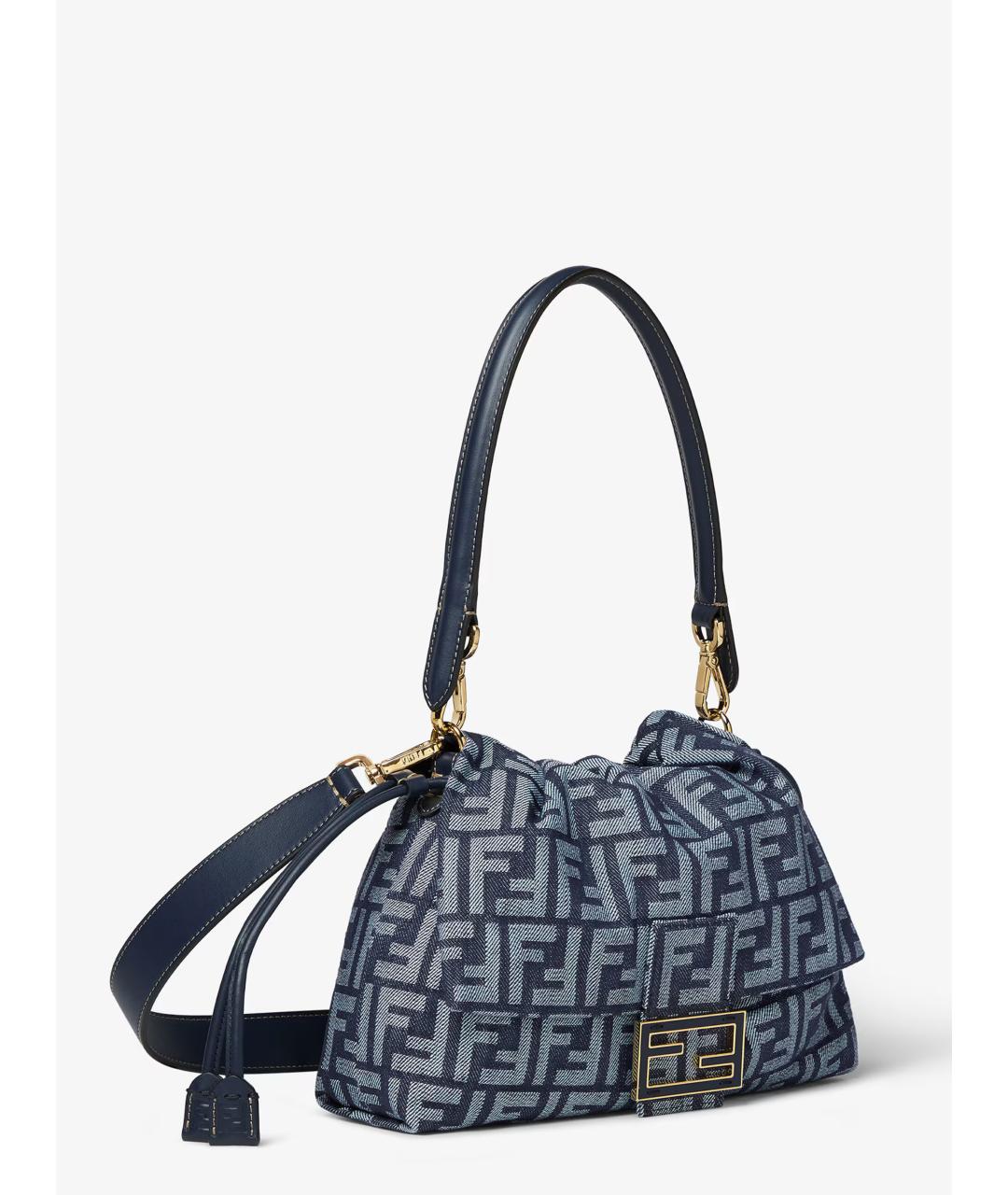 FENDI Синяя тканевая сумка через плечо, фото 3