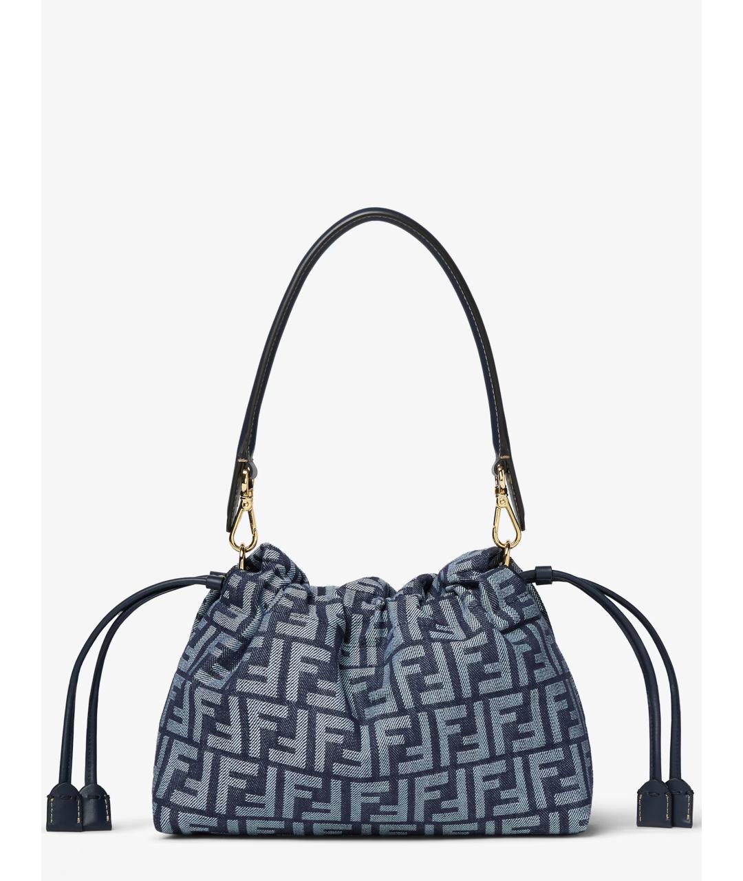 FENDI Синяя тканевая сумка через плечо, фото 2