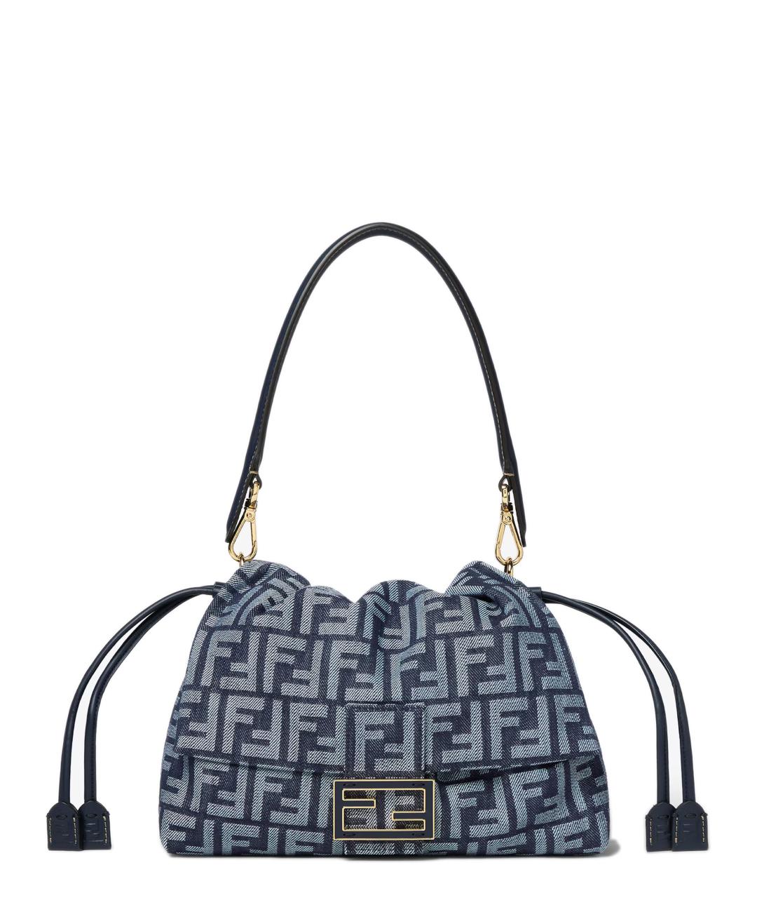 FENDI Синяя тканевая сумка через плечо, фото 1