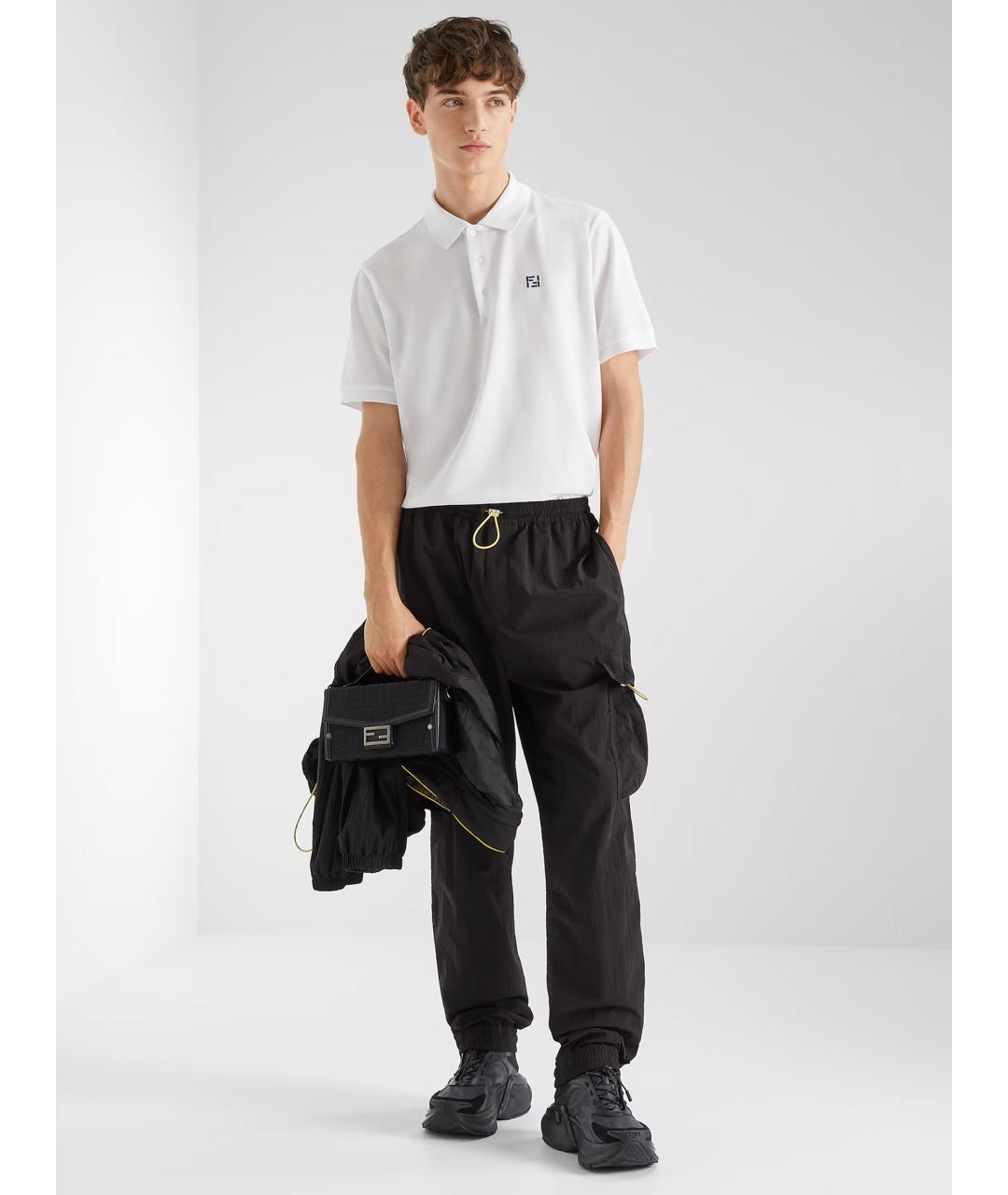 FENDI Белая хлопковая футболка, фото 2