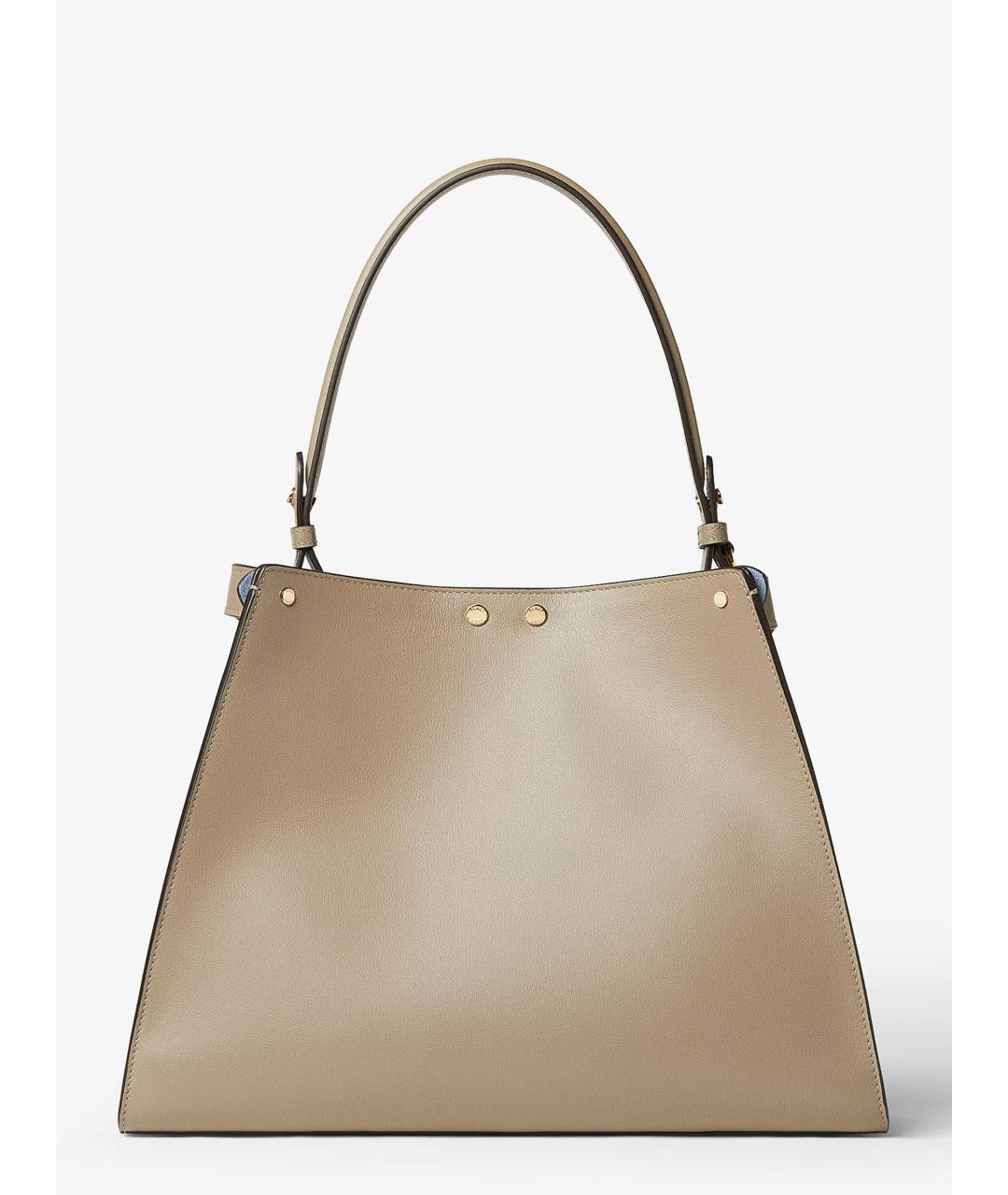 FENDI Бежевая кожаная сумка тоут, фото 4