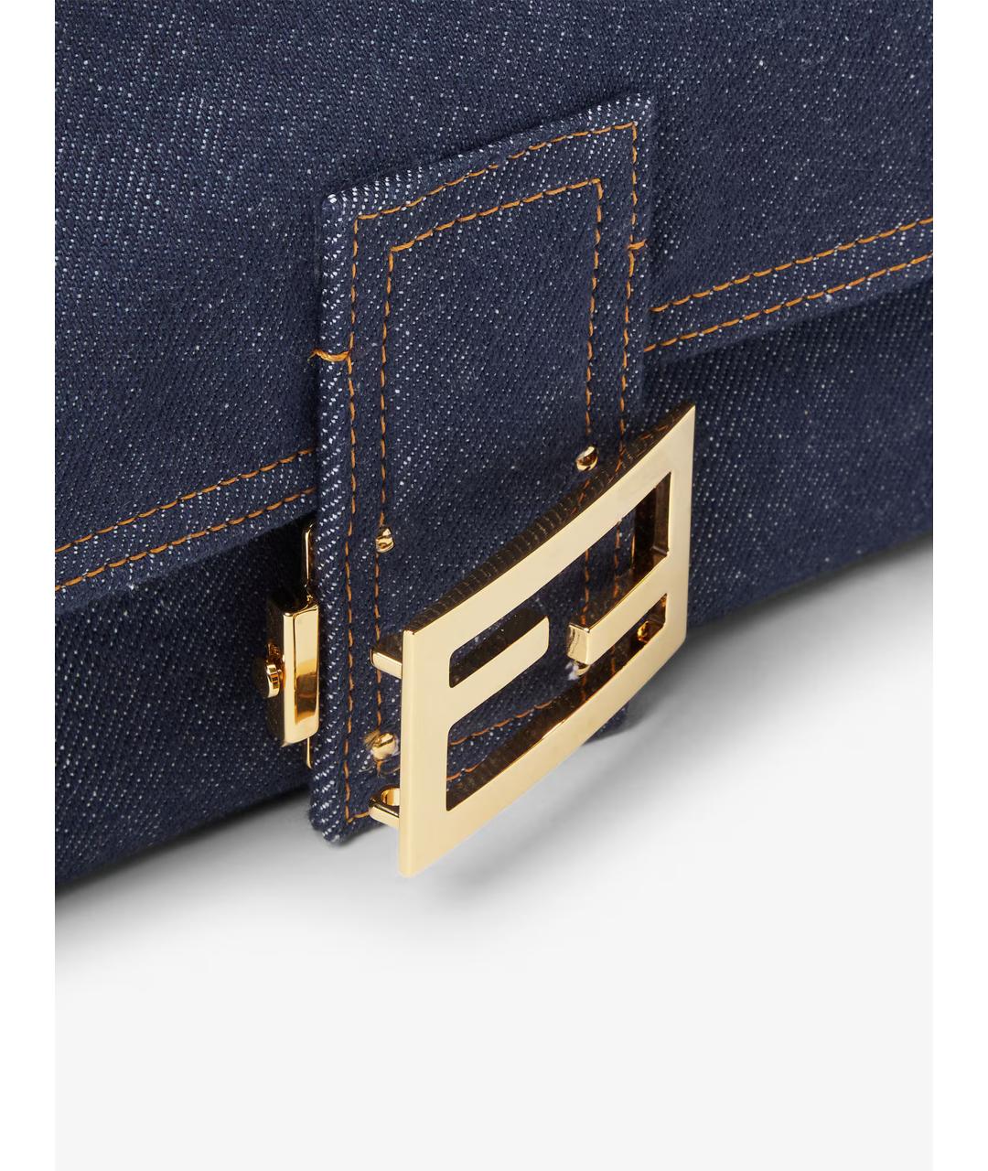 FENDI Синяя тканевая сумка через плечо, фото 9