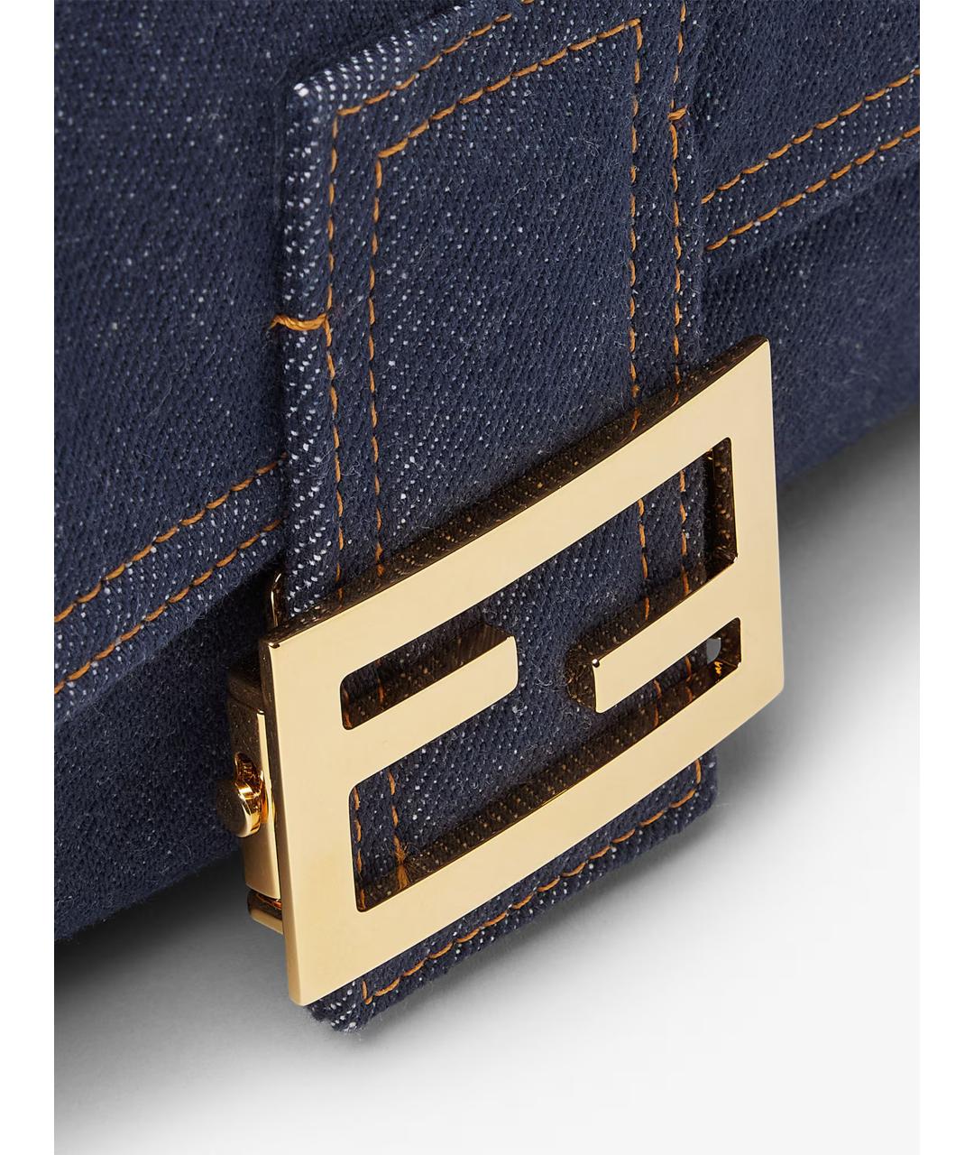 FENDI Синяя тканевая сумка через плечо, фото 8