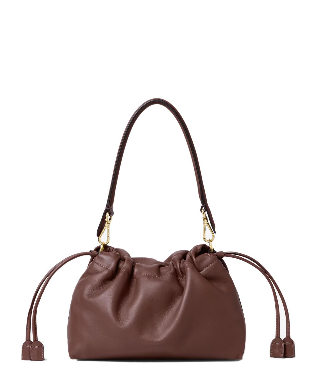 FENDI Коричневая кожаная сумка через плечо, фото 2