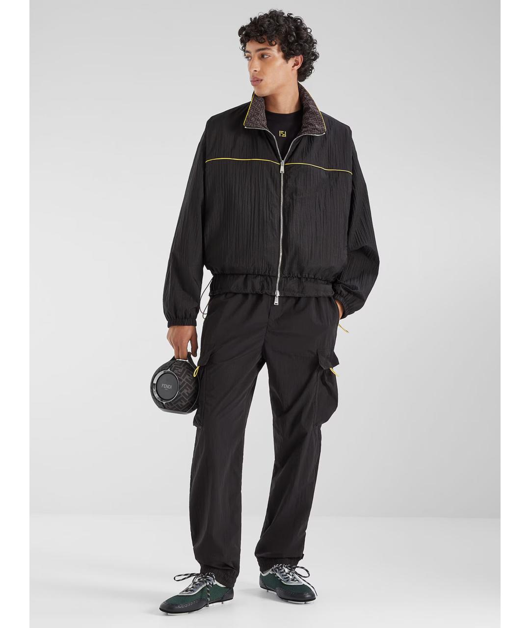 FENDI Черная хлопковая футболка, фото 2