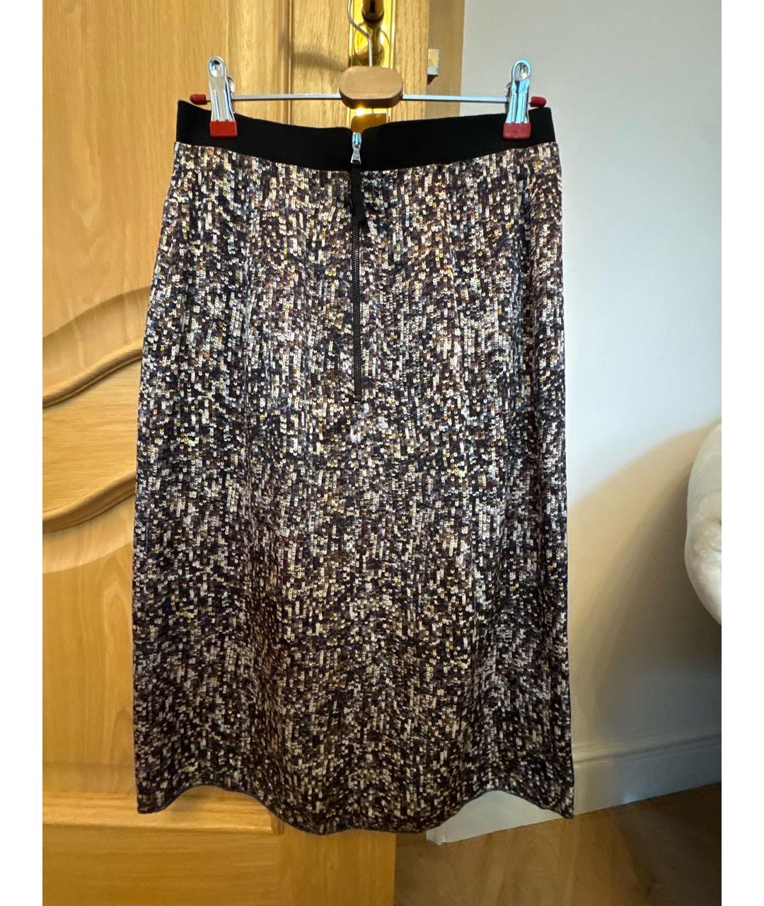 DOLCE&GABBANA Мульти шелковая юбка миди, фото 2