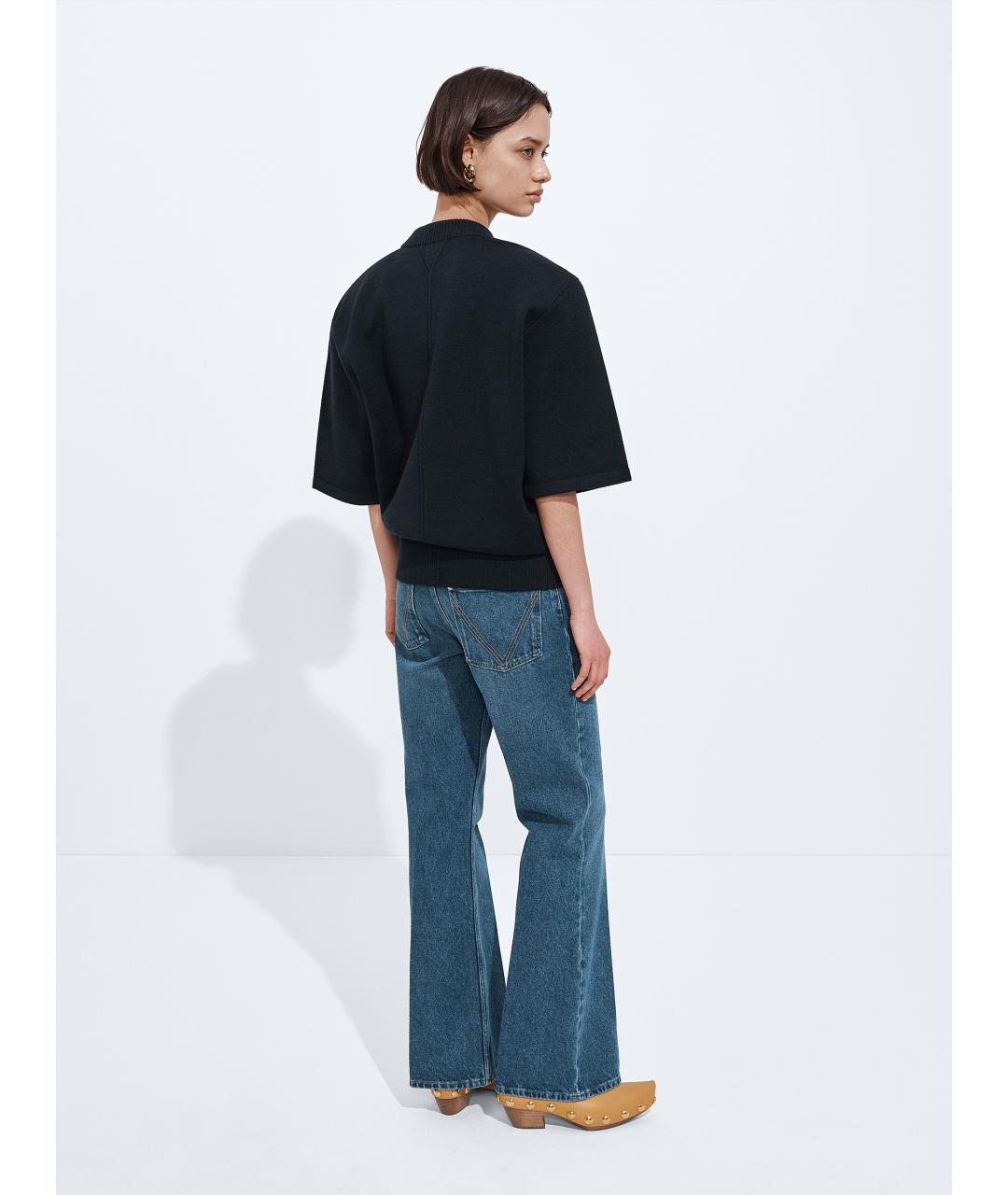 BOTTEGA VENETA Синие хлопковые прямые джинсы, фото 2