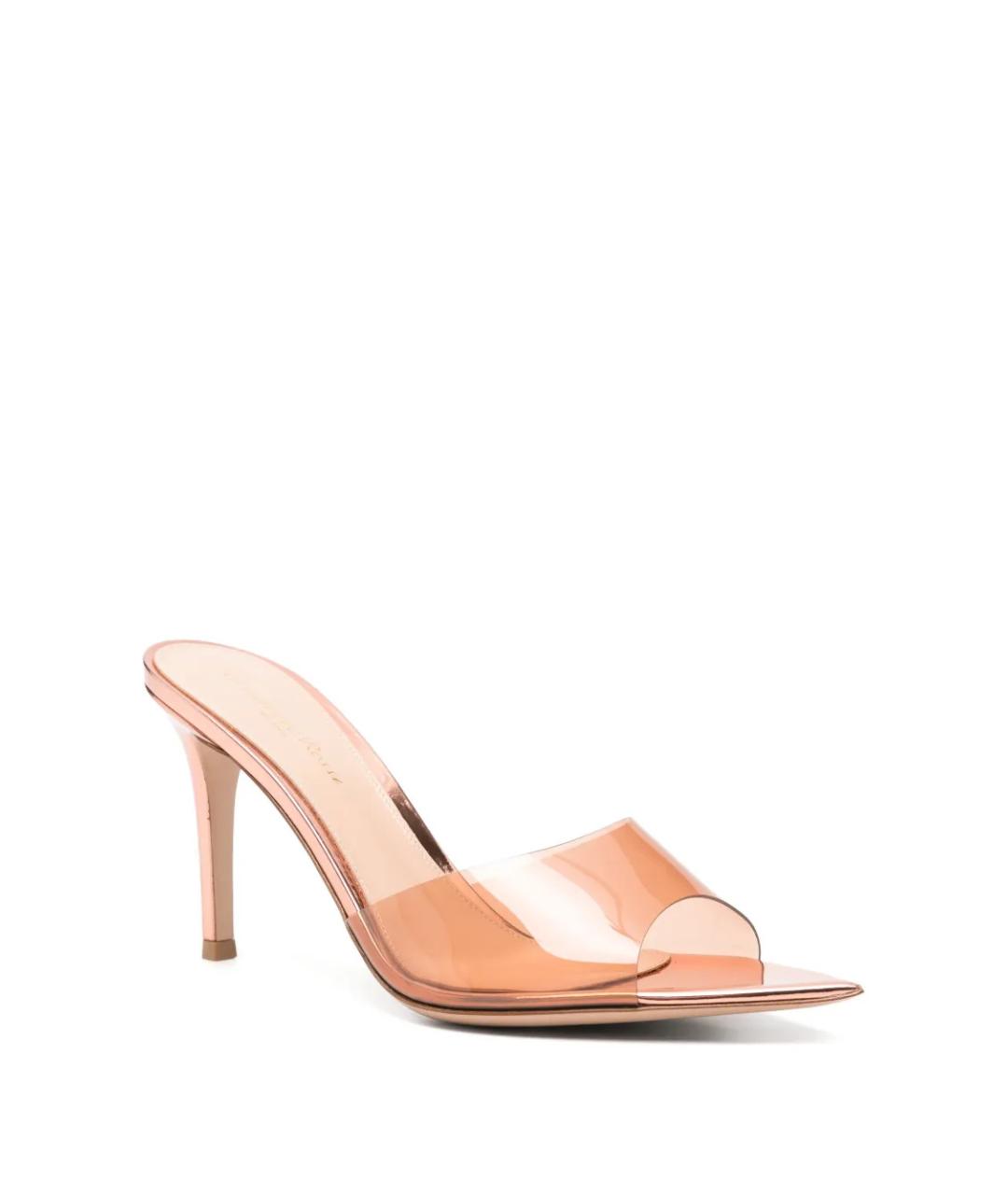 GIANVITO ROSSI Розовые синтетические мюли, фото 2