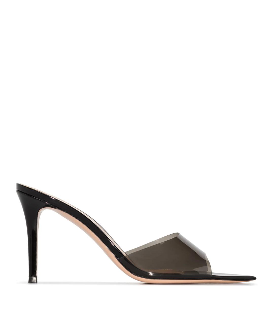 GIANVITO ROSSI Черные синтетические мюли, фото 1