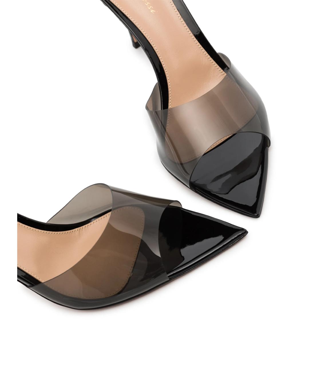 GIANVITO ROSSI Черные синтетические мюли, фото 2