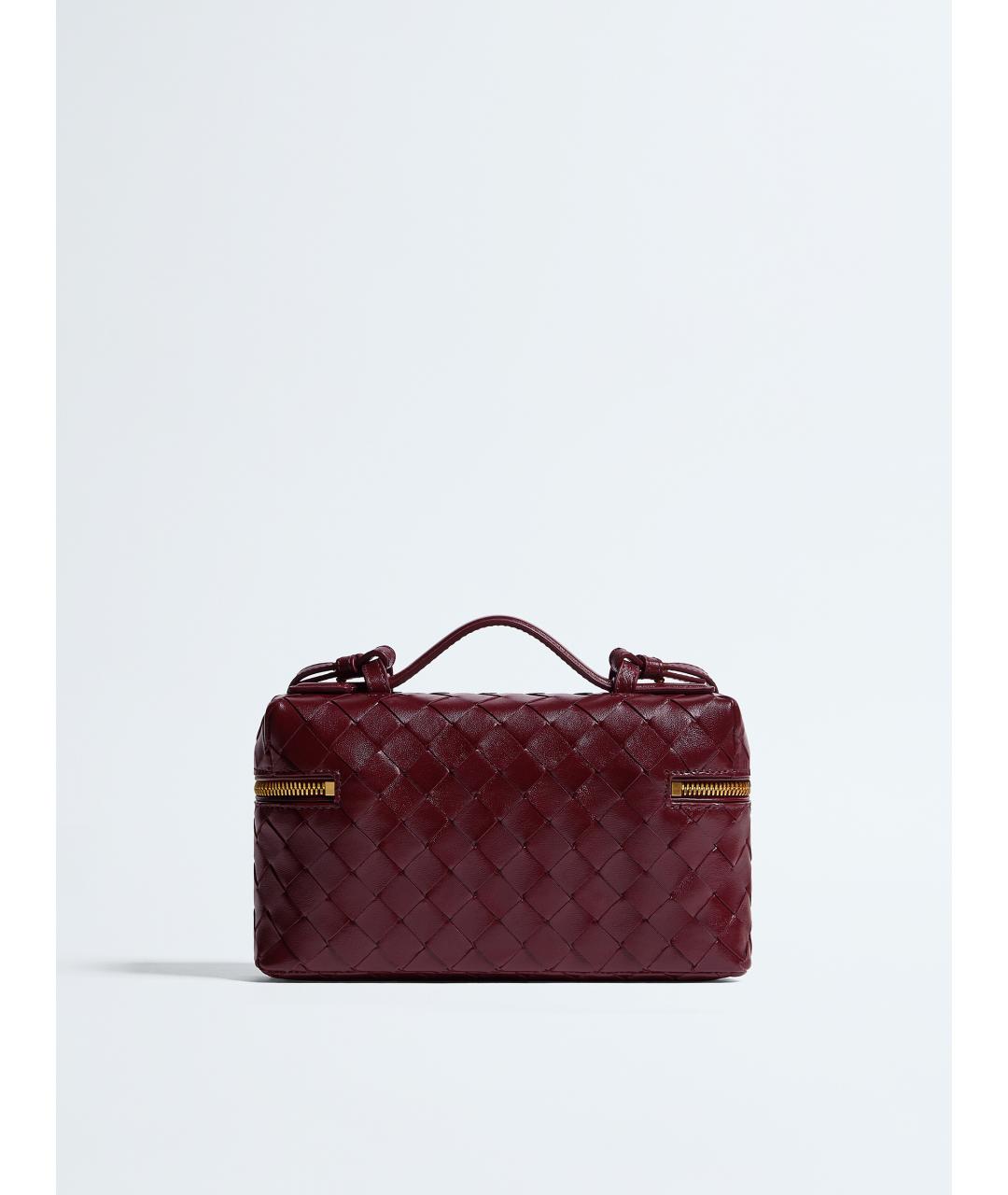 BOTTEGA VENETA Бордовая кожаная сумка через плечо, фото 3