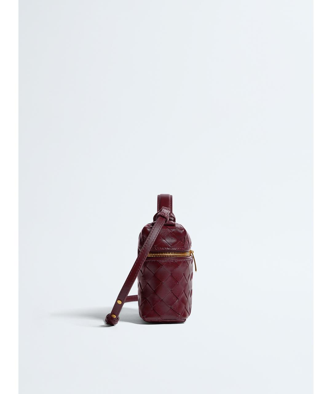 BOTTEGA VENETA Бордовая кожаная сумка через плечо, фото 2