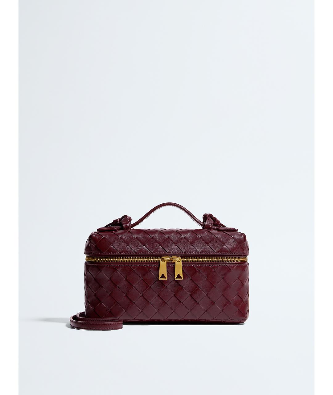 BOTTEGA VENETA Бордовая кожаная сумка через плечо, фото 6