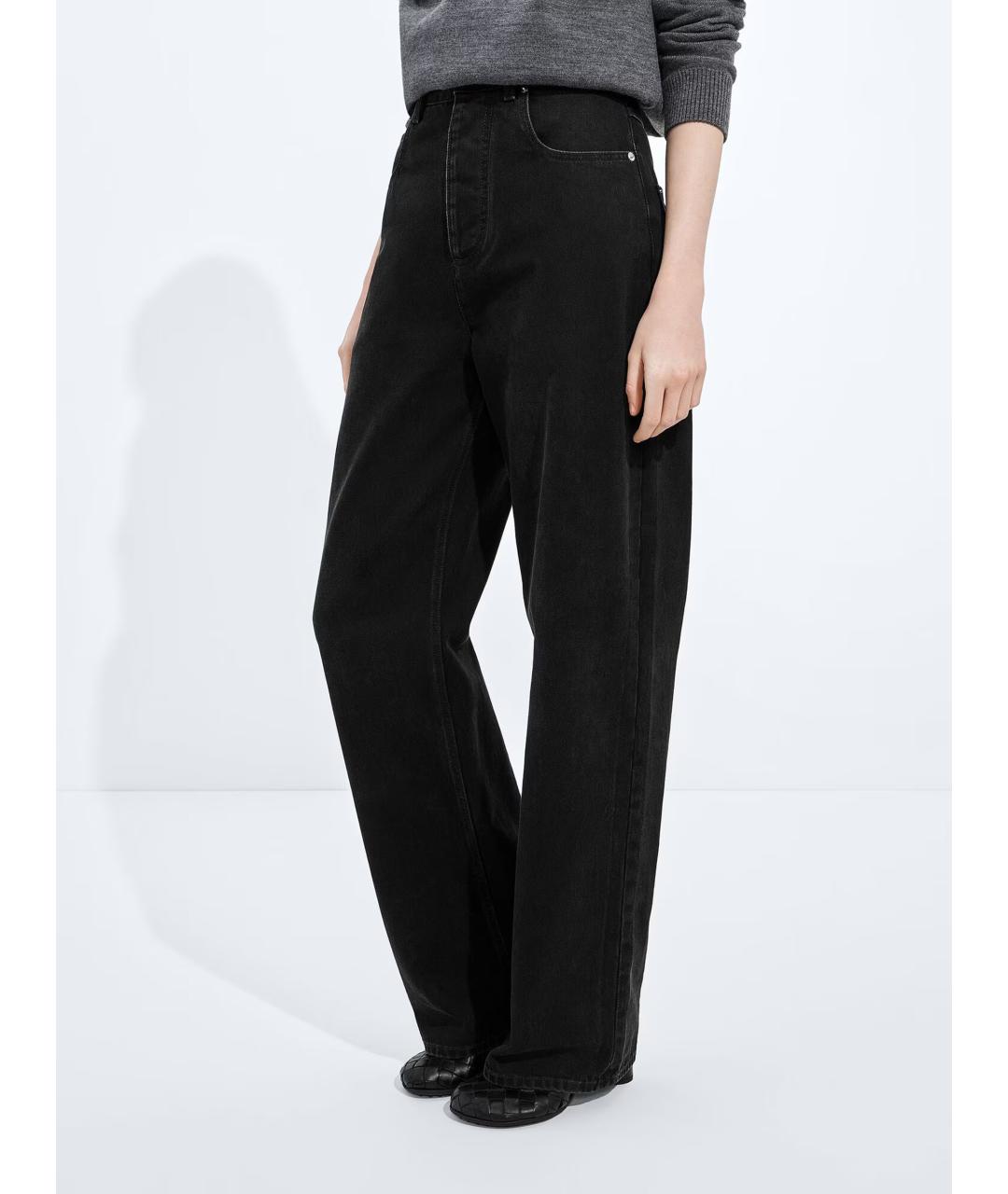 BOTTEGA VENETA Черные хлопковые прямые джинсы, фото 2