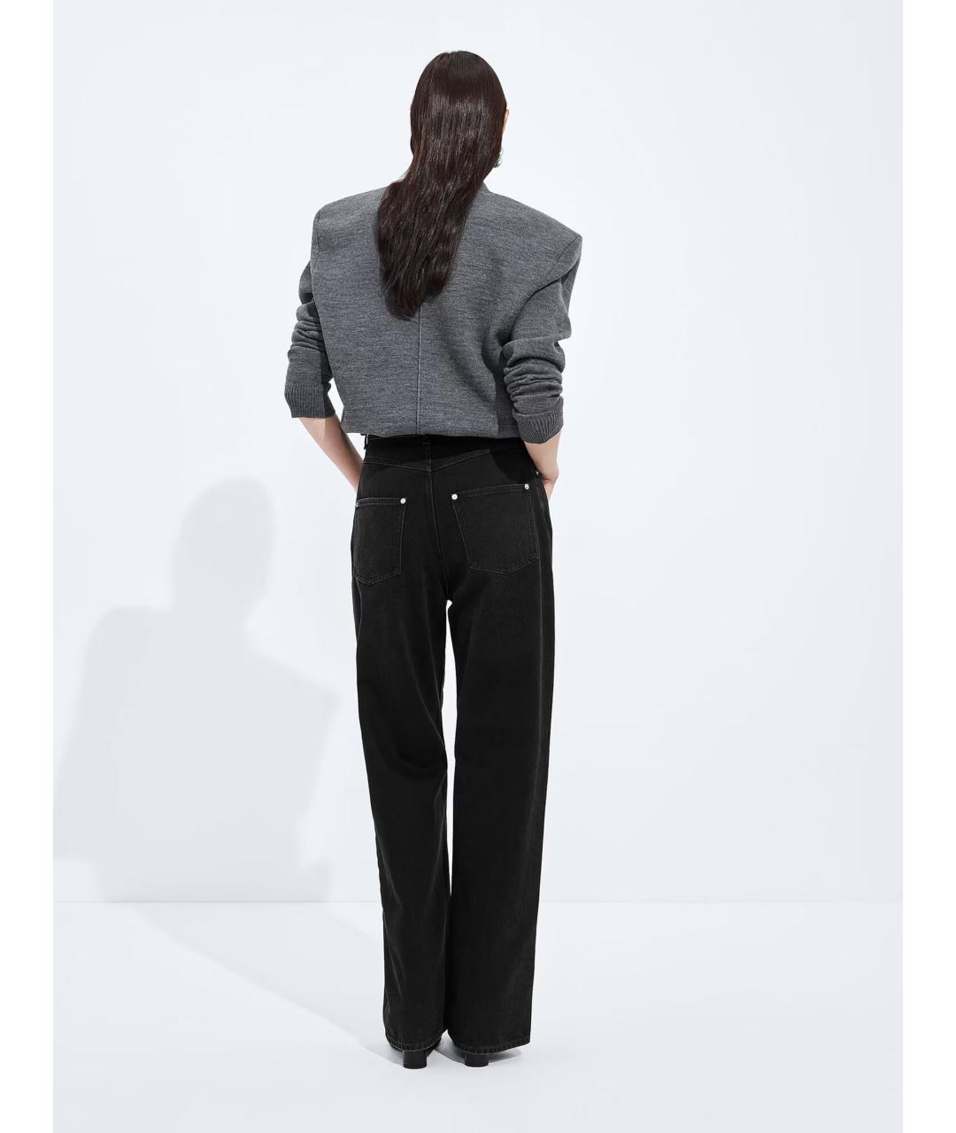 BOTTEGA VENETA Черные хлопковые прямые джинсы, фото 3
