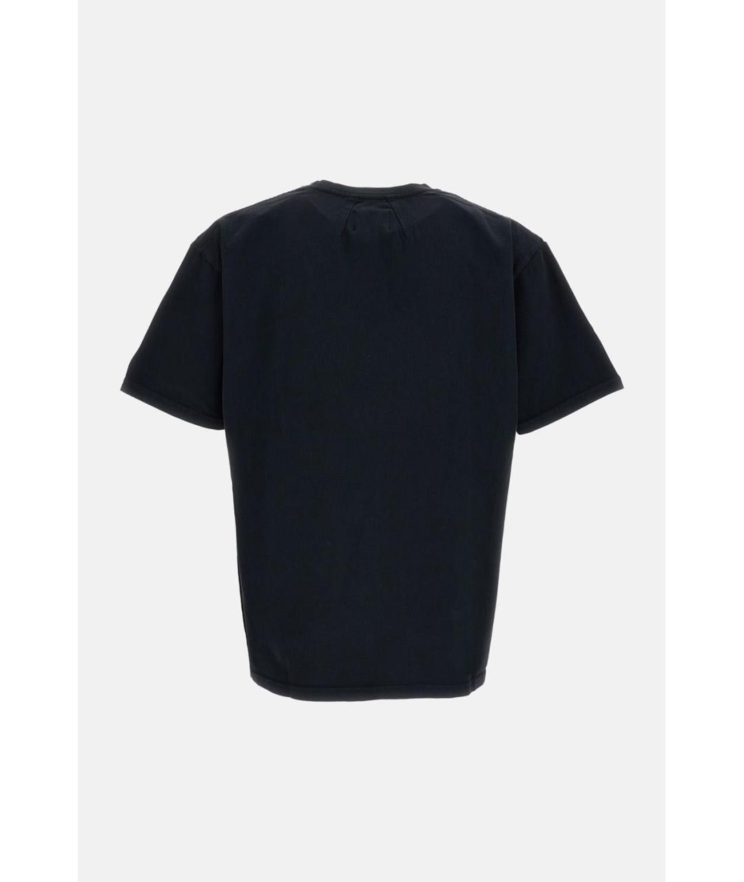 RHUDE Черная хлопковая футболка, фото 2