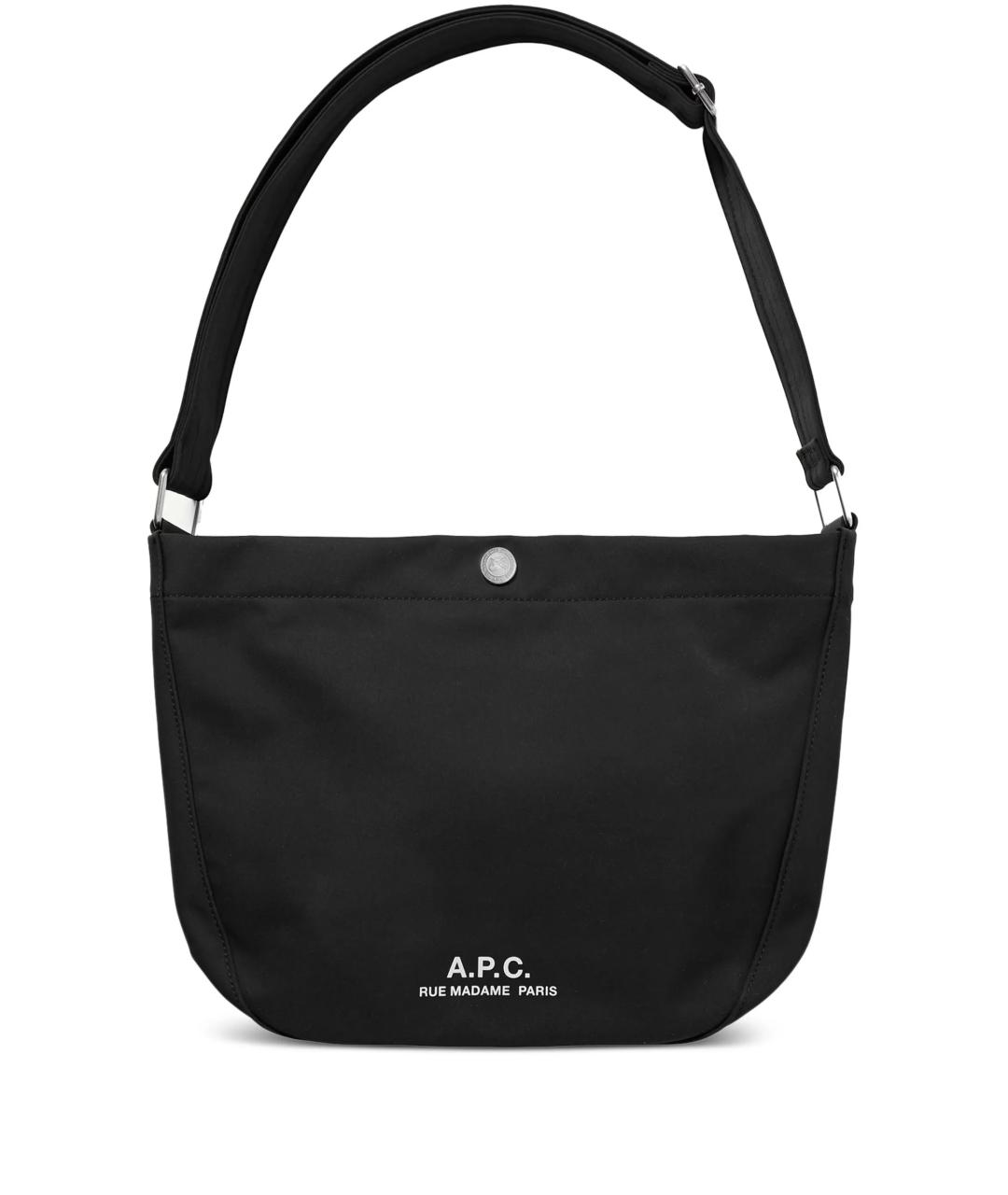 A.P.C. Черная синтетическая сумка через плечо, фото 1