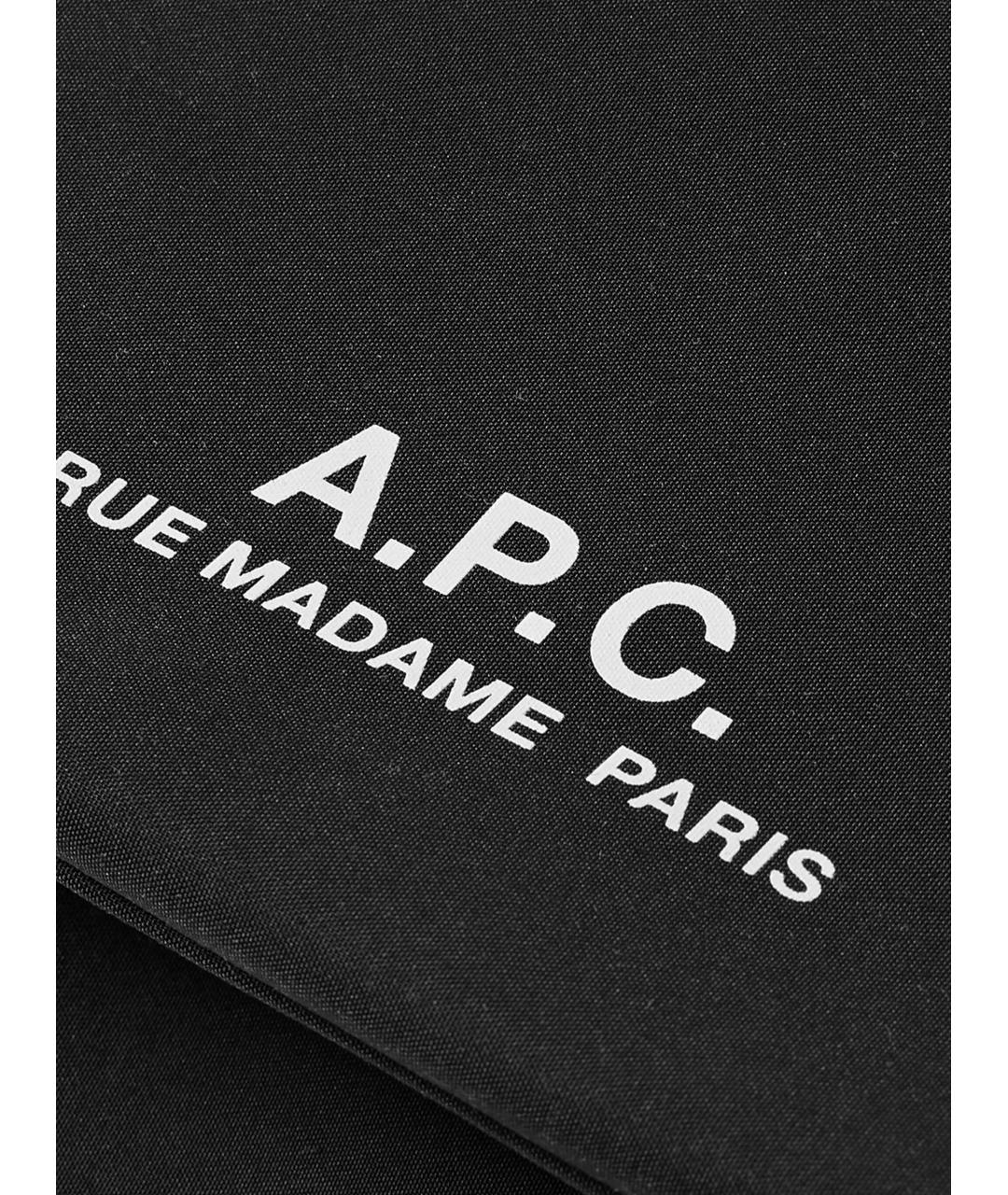 A.P.C. Черная синтетическая сумка через плечо, фото 5