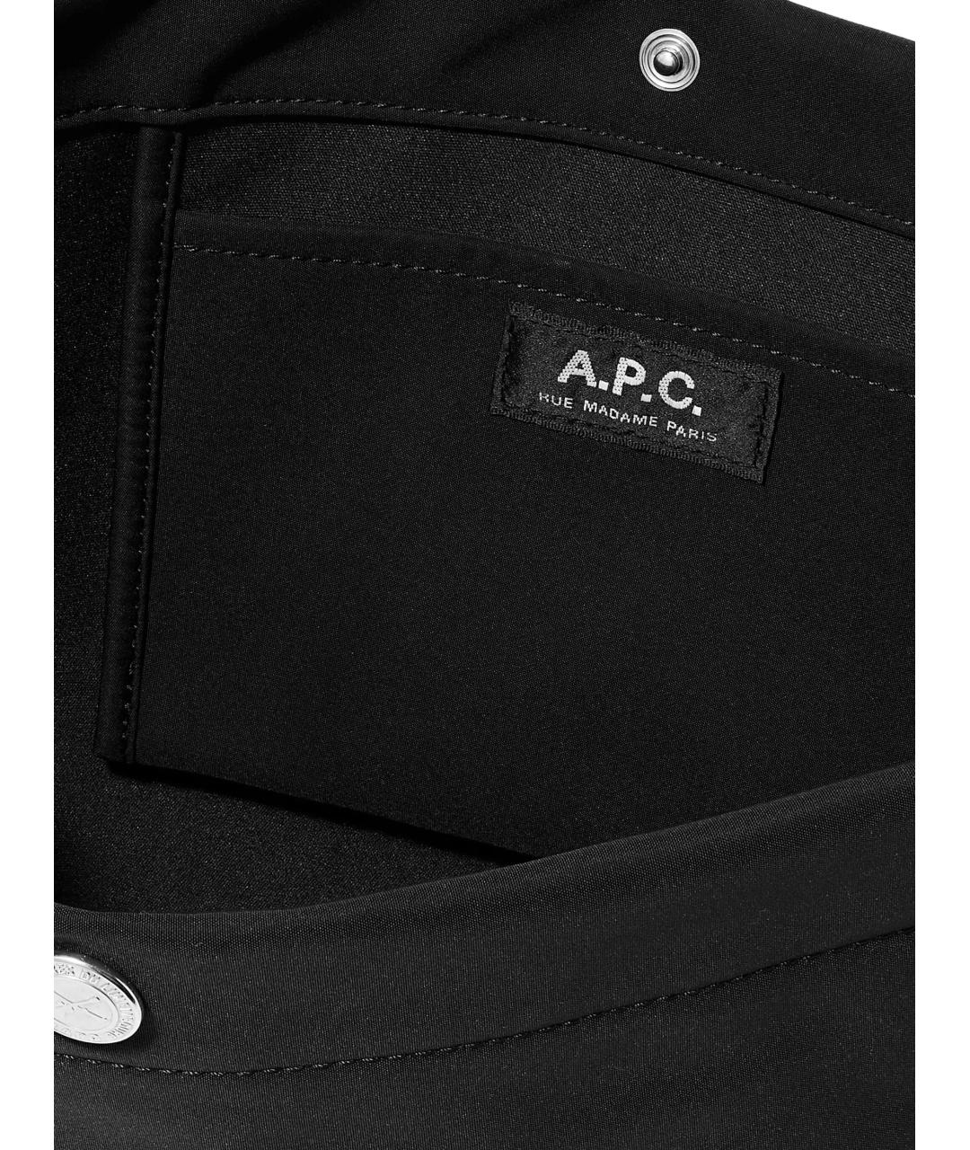 A.P.C. Черная синтетическая сумка через плечо, фото 4