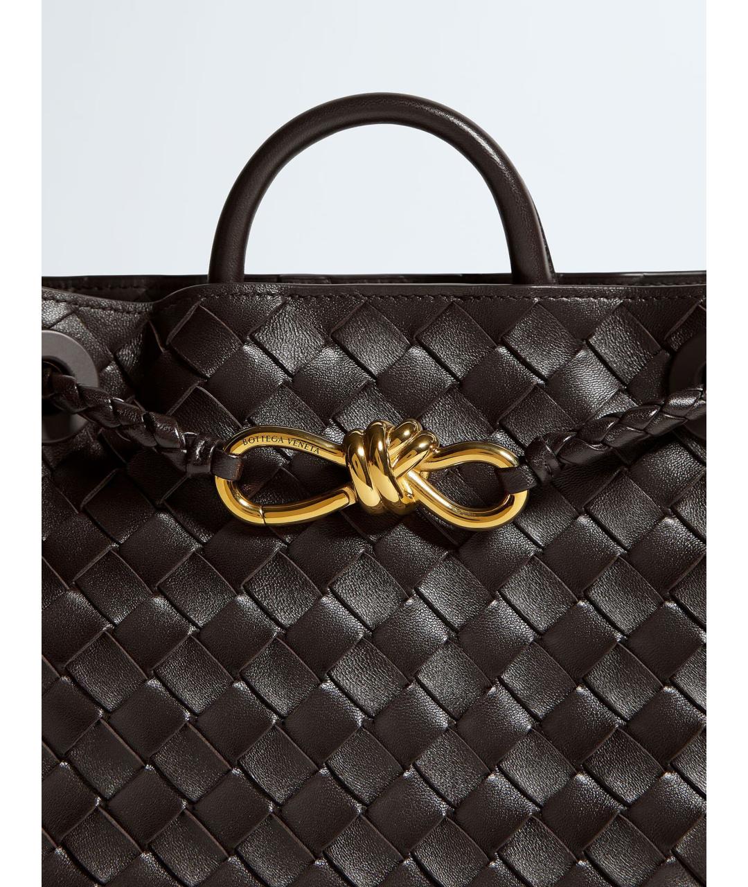 BOTTEGA VENETA Коричневая кожаная сумка тоут, фото 4
