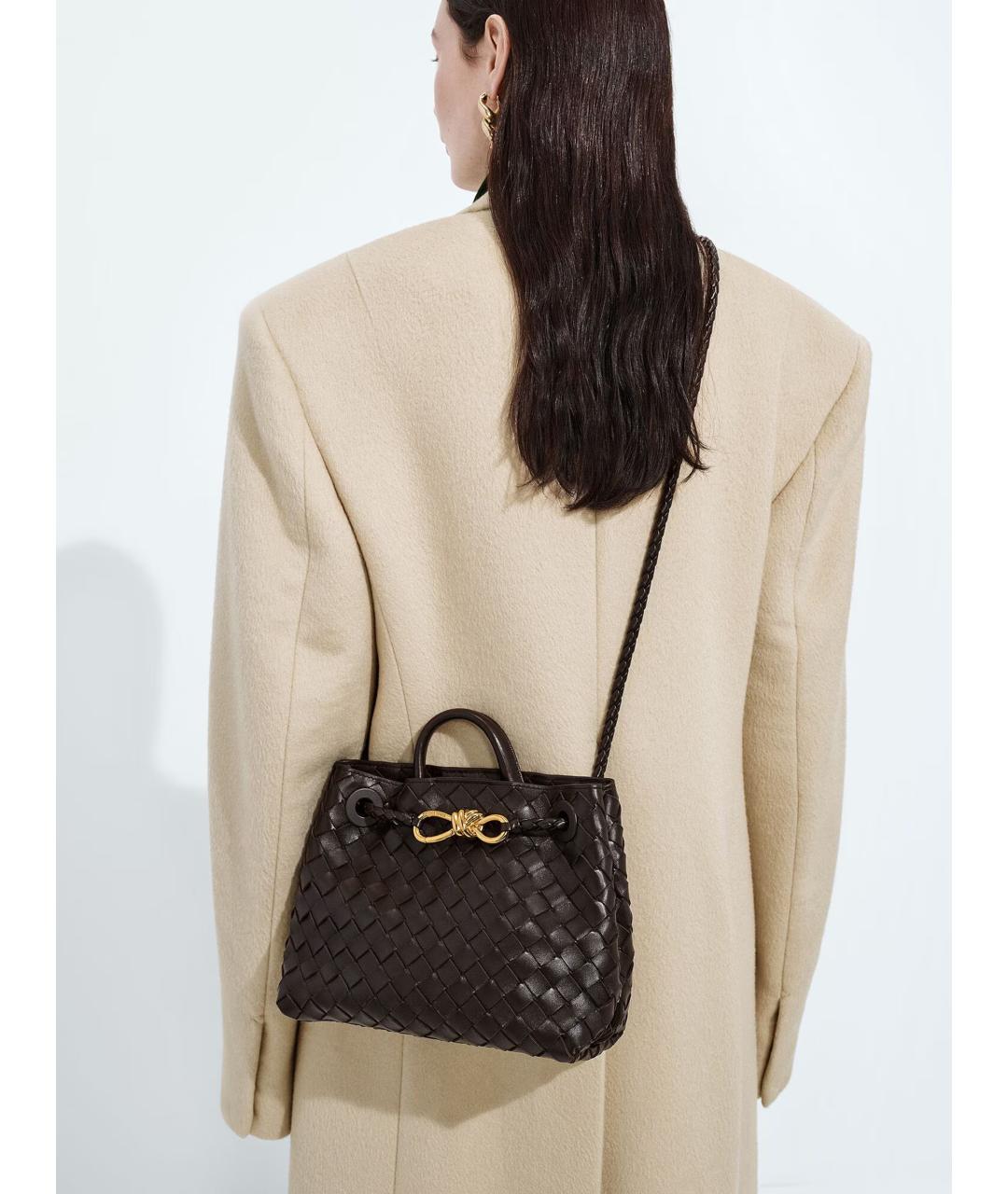 BOTTEGA VENETA Коричневая кожаная сумка тоут, фото 7